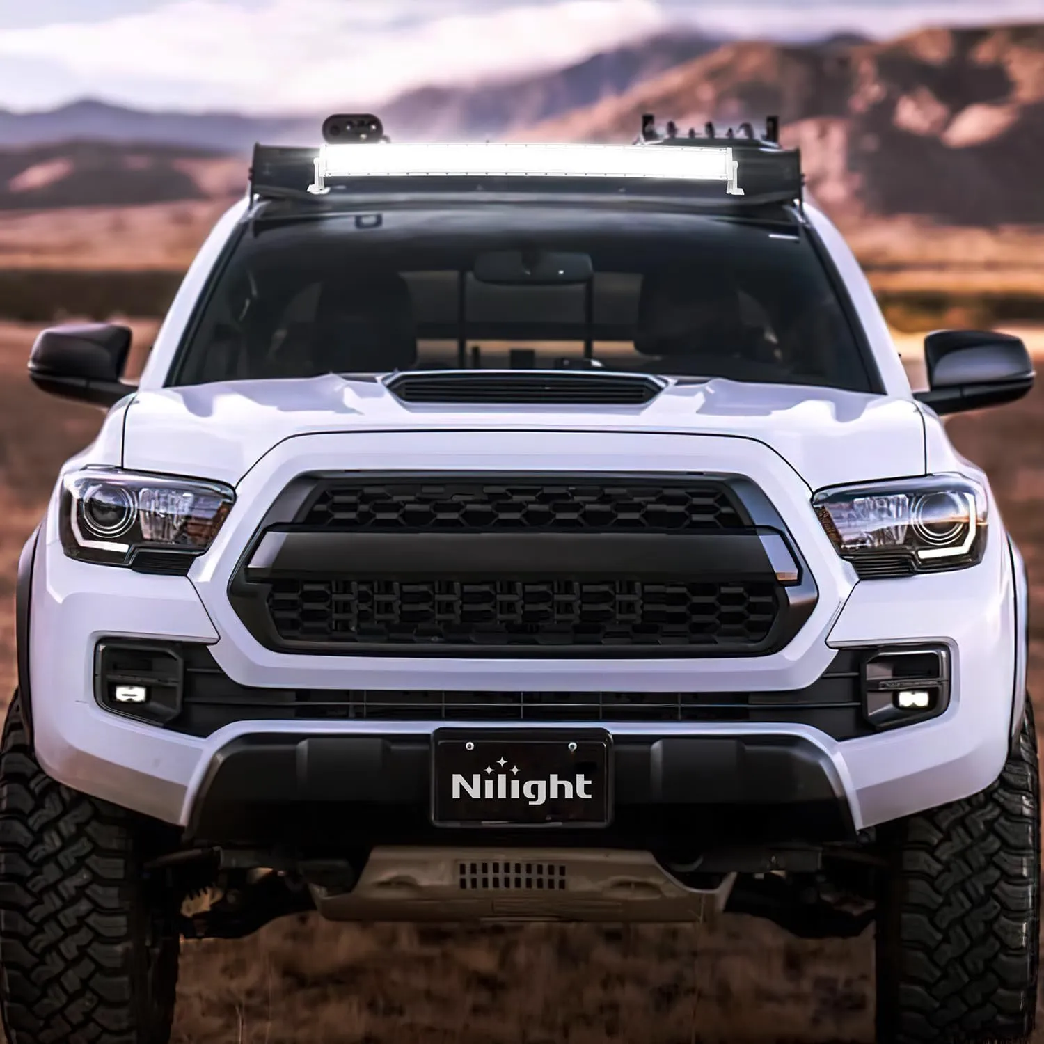 42 Inch 320Leds Spot Flood Combo White Case Led Light Bar