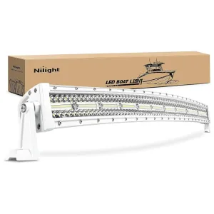 42 Inch 320Leds Spot Flood Combo White Case Led Light Bar