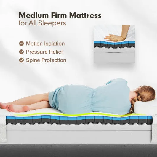 75L x 54W x 8H Memory Foam Mattress with Jacquard Fabric Cover-Queen Size
