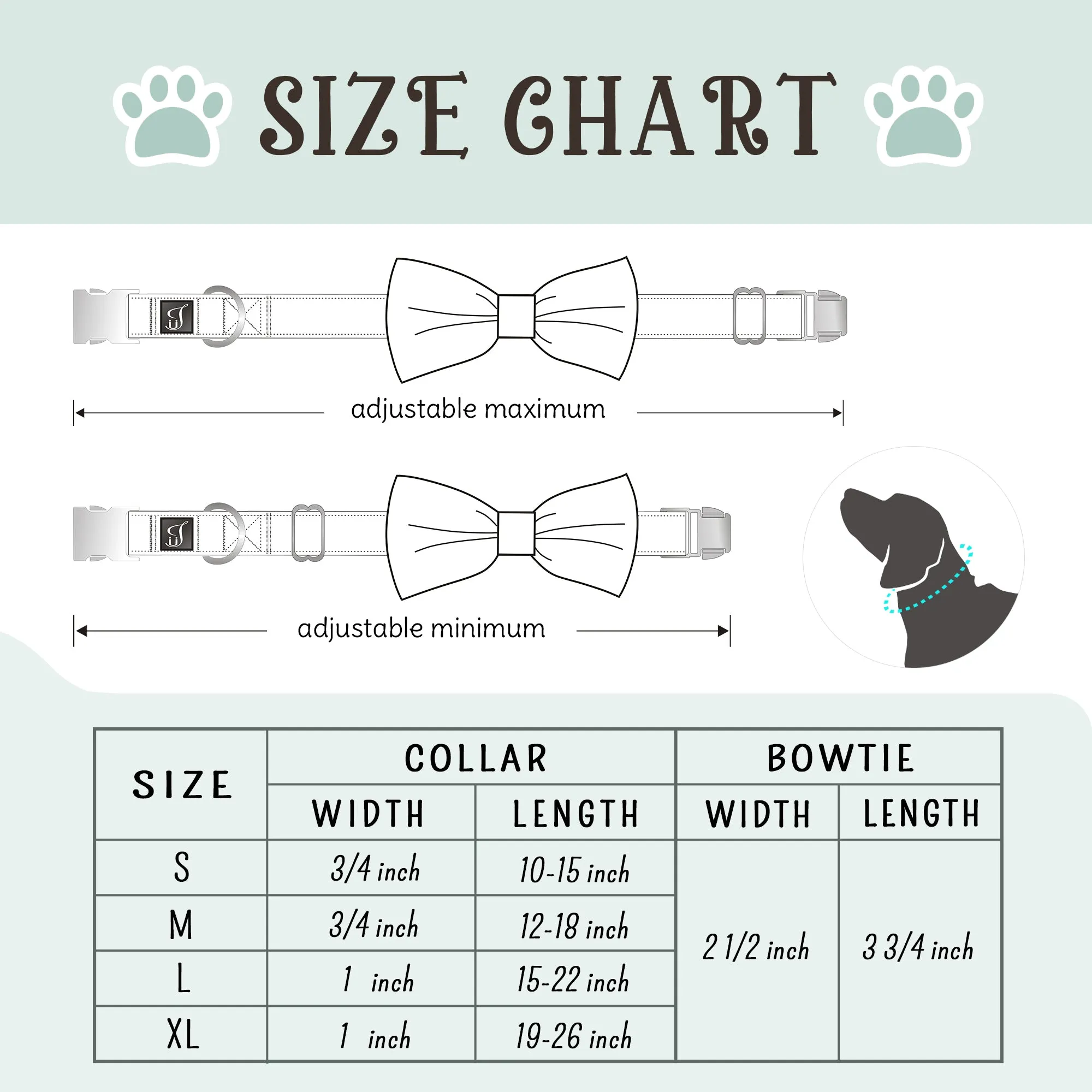 Blue Daisy Dog Collar with Bow Tie