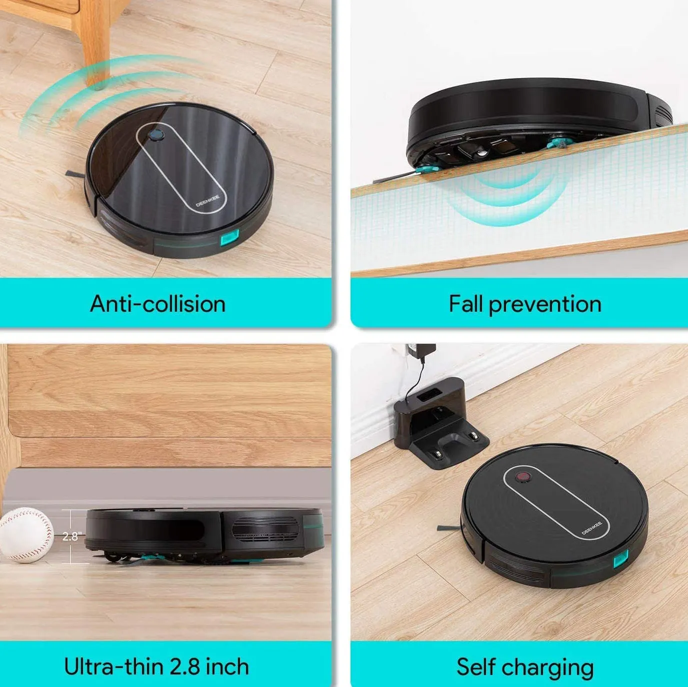 Deenkee 2.75" Slim Robot Vacuum Cleaner