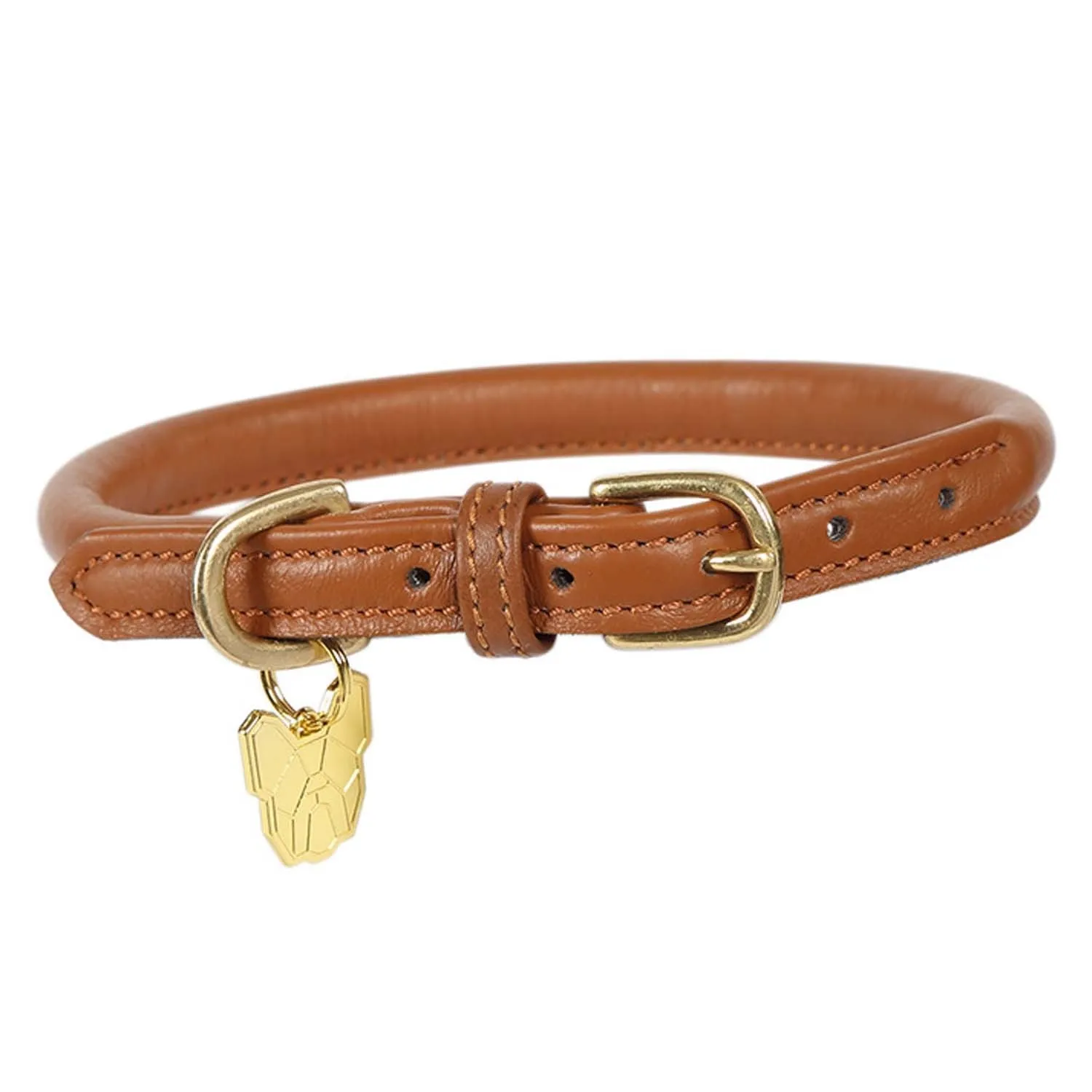 Digby & Fox Rolled Leather Dog Collar
