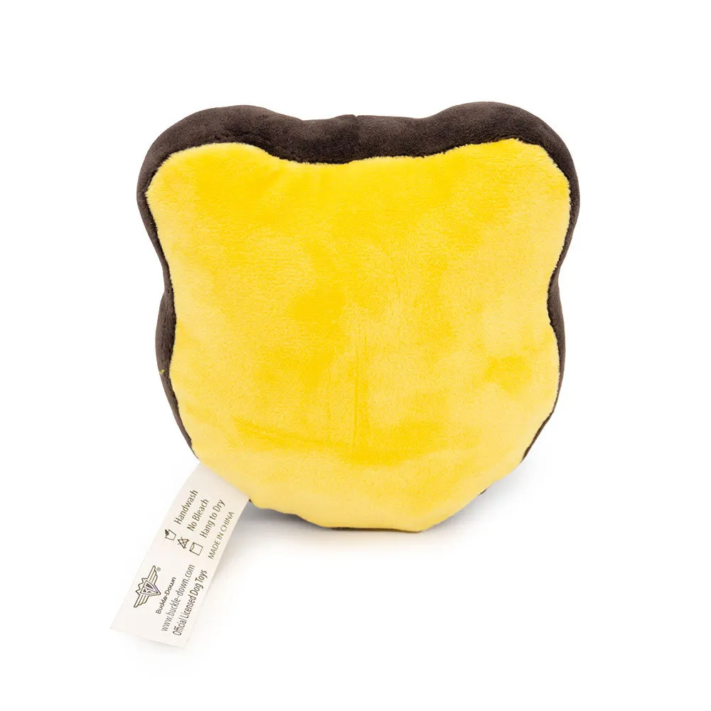 Dog Toy Squeaker Plush - Winnie the Pooh Smiling Face Yellow