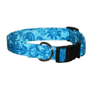 Elmo's Closet Teal Filigree Dog Collar
