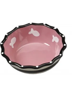 ETHICAL PRODUCTS CONTEMPORARY RUFFLE DISH, 5" CAT PINK