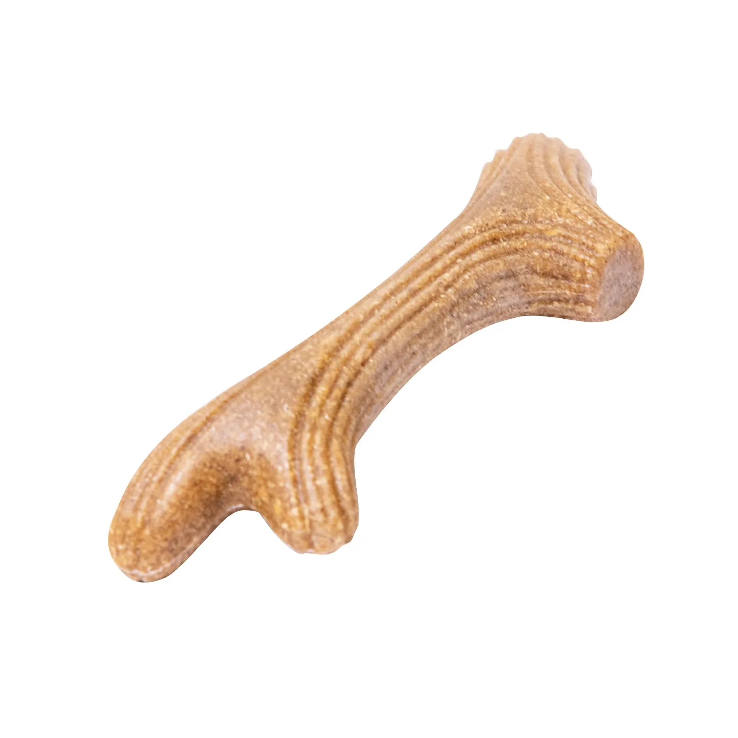Gigwi Wooden Antler Series Interactive Chew Toy for Aggressive Dogs (Natural Wood Flavor)