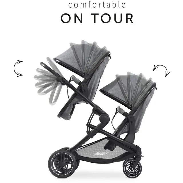 Hauck Atlantic Twin Double Stroller (Grey)