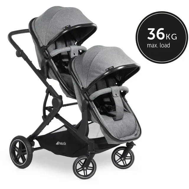 Hauck Atlantic Twin Double Stroller (Grey)