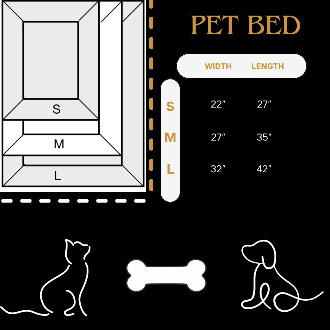 High-Density Memory Foam Pet Bed JulesRoche Minky Fabric