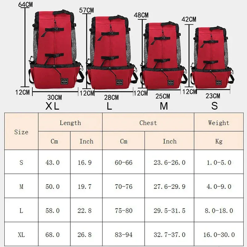 High-Quality Breathable Nylon Dog Carrier Backpack for Outdoor Activities