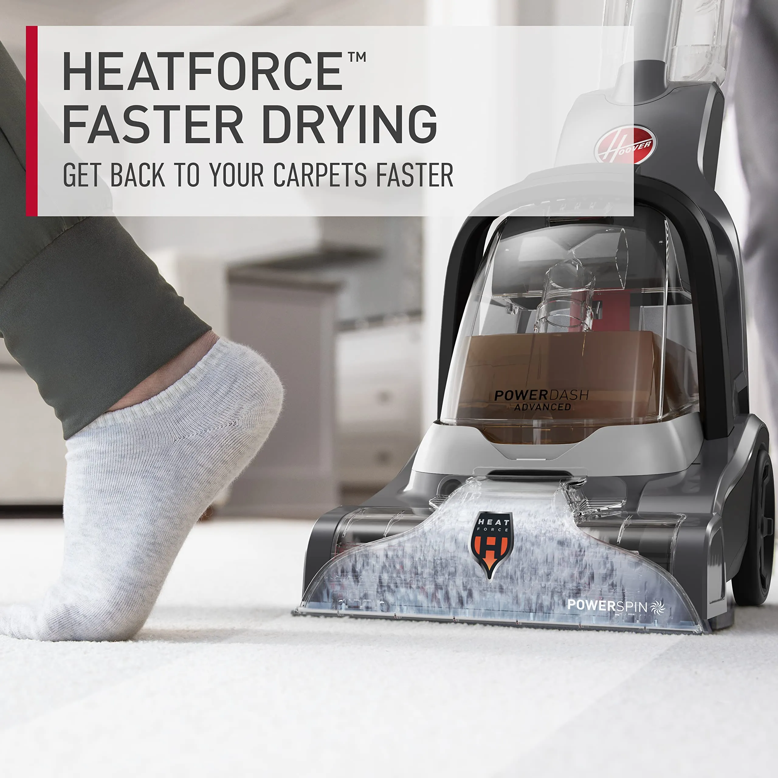 Hoover PowerDash Pet Compact Carpet Cleaner, Lightweight, Above Floor Cleaning