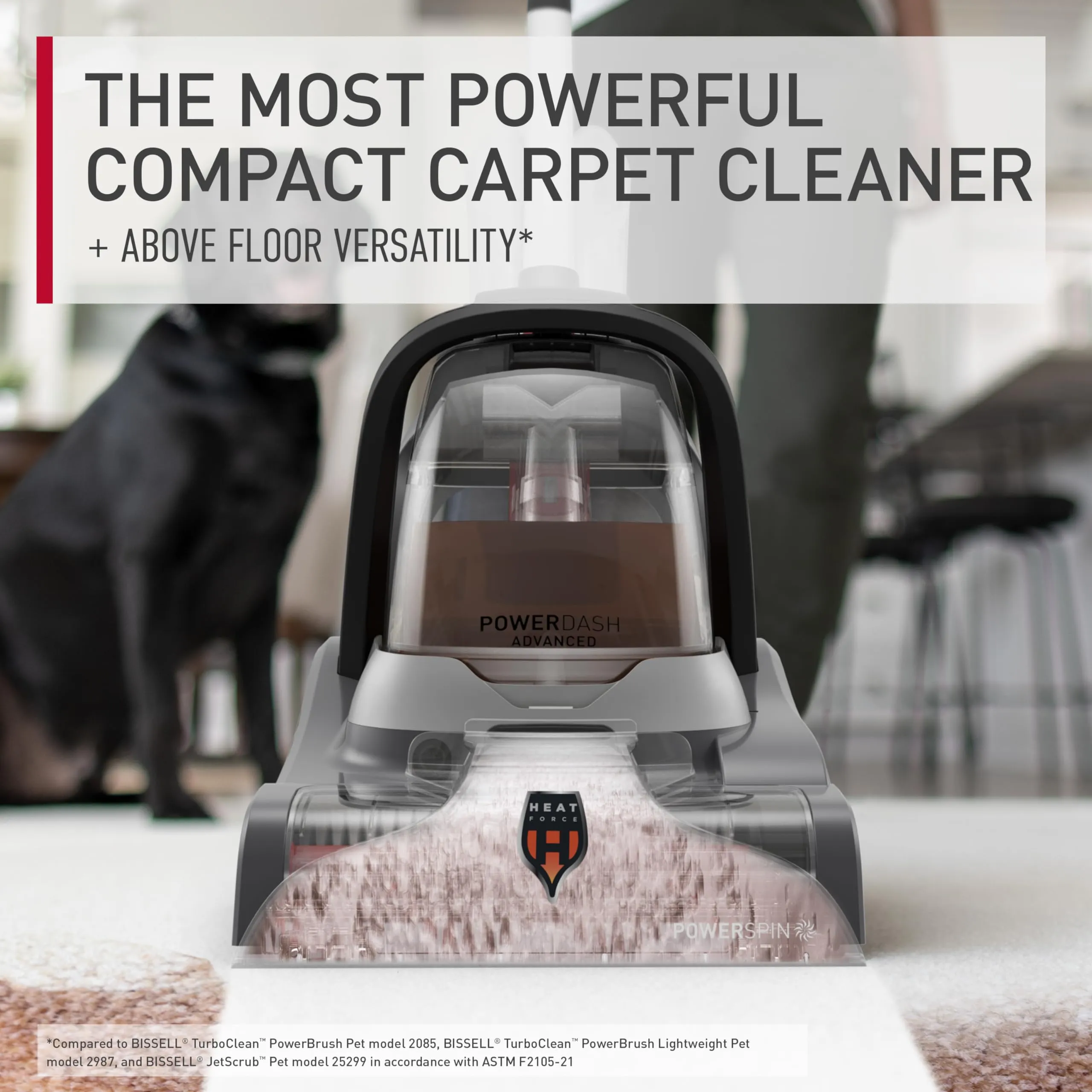 Hoover PowerDash Pet Compact Carpet Cleaner, Lightweight, Above Floor Cleaning