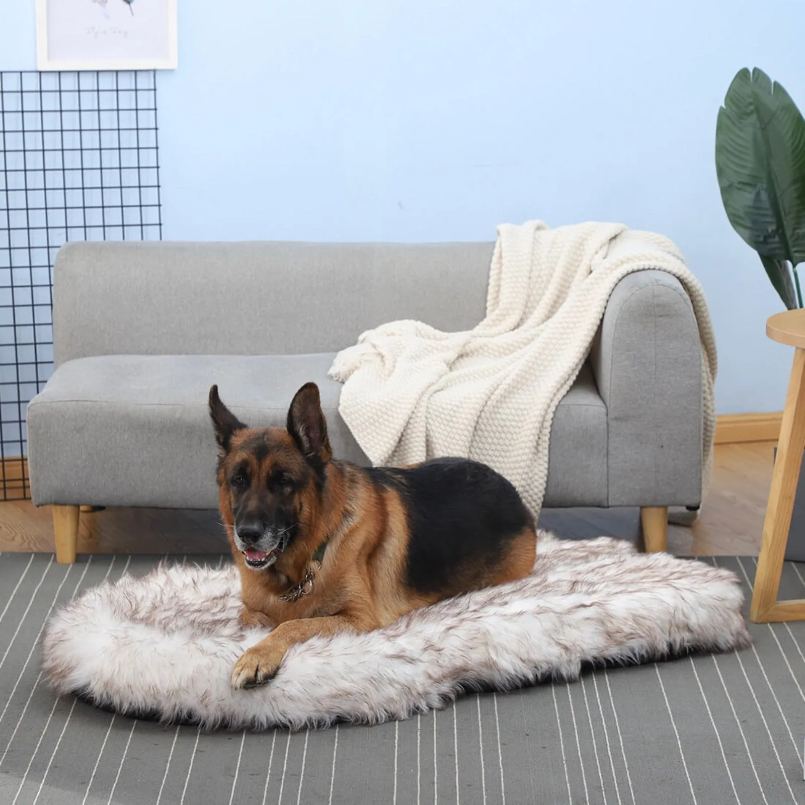 Laifug Faux Fur Dog Bed