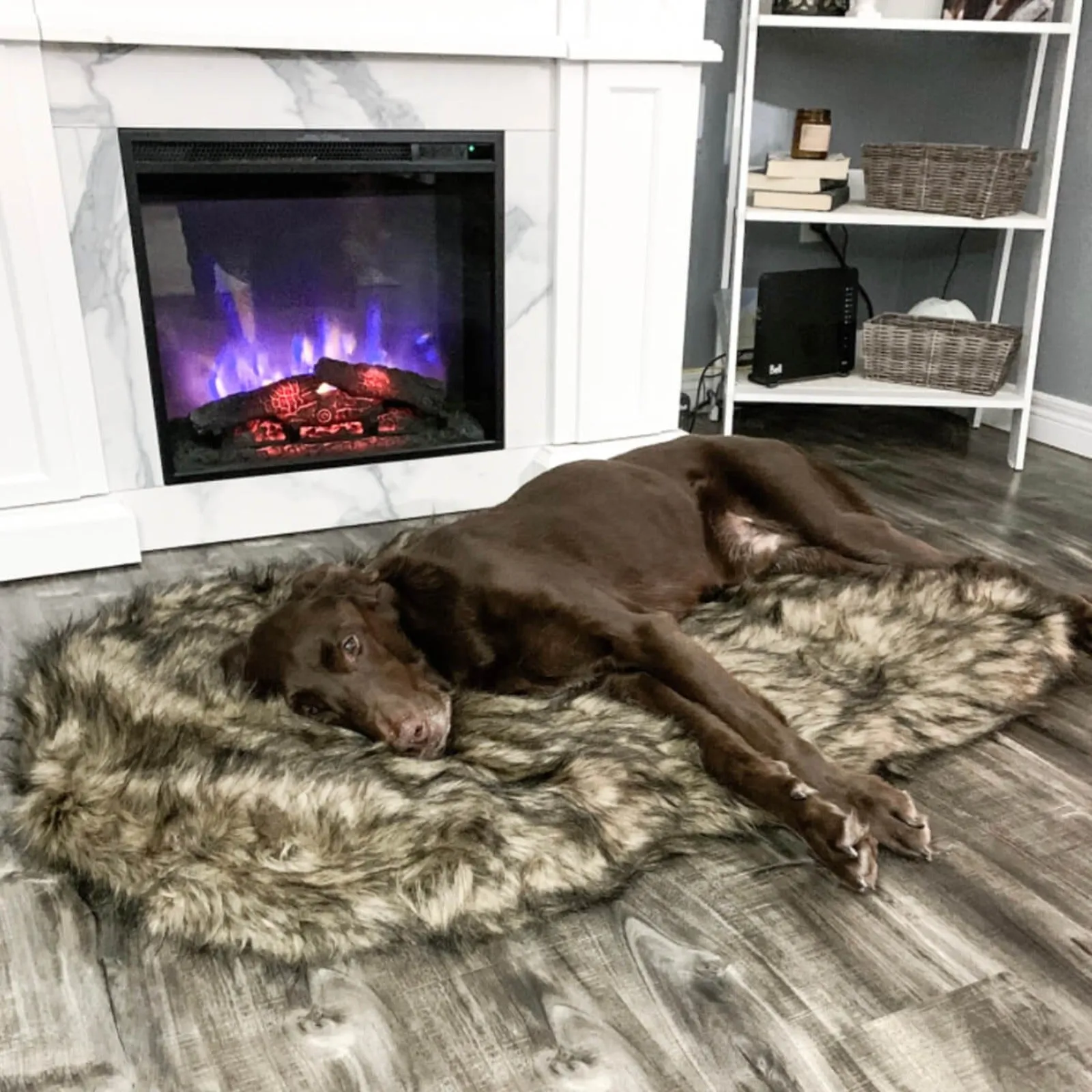 Laifug Faux Fur Dog Bed