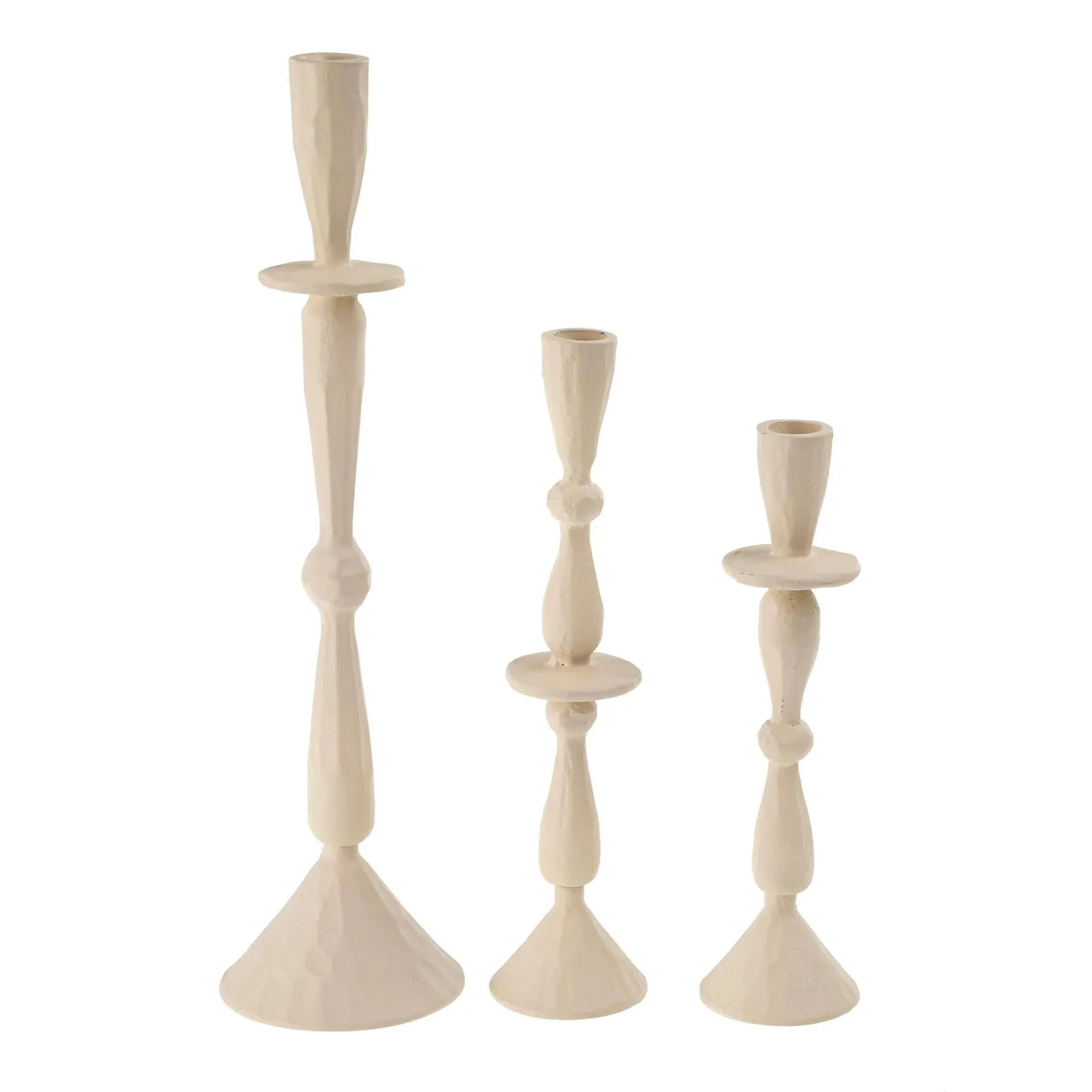 Large Cream Imani Candle Holder