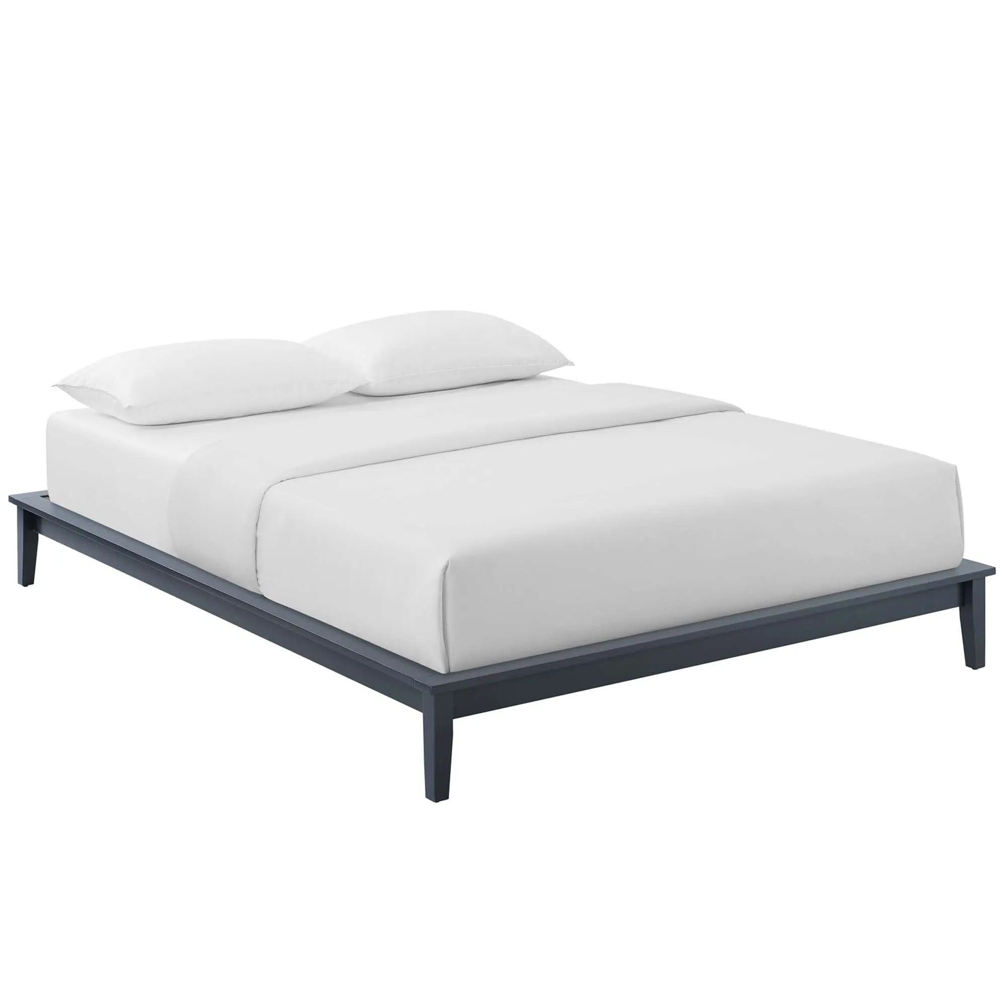 Lodge Cappuccino Queen Wood Platform Bed Frame