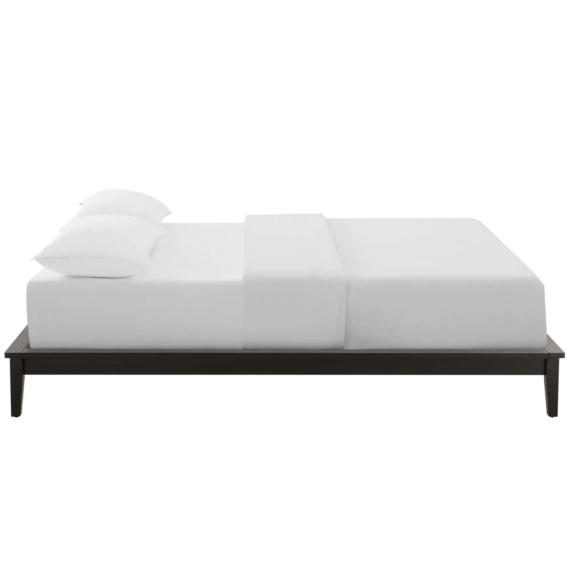 Lodge Cappuccino Queen Wood Platform Bed Frame