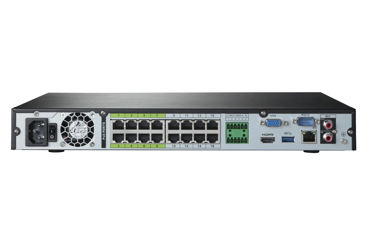 Lorex 4K 16-Channel 4TB Wired NVR System with 10 Nocturnal 3 Motorized Varifocal Smart Cameras and 4 PTZ Cameras