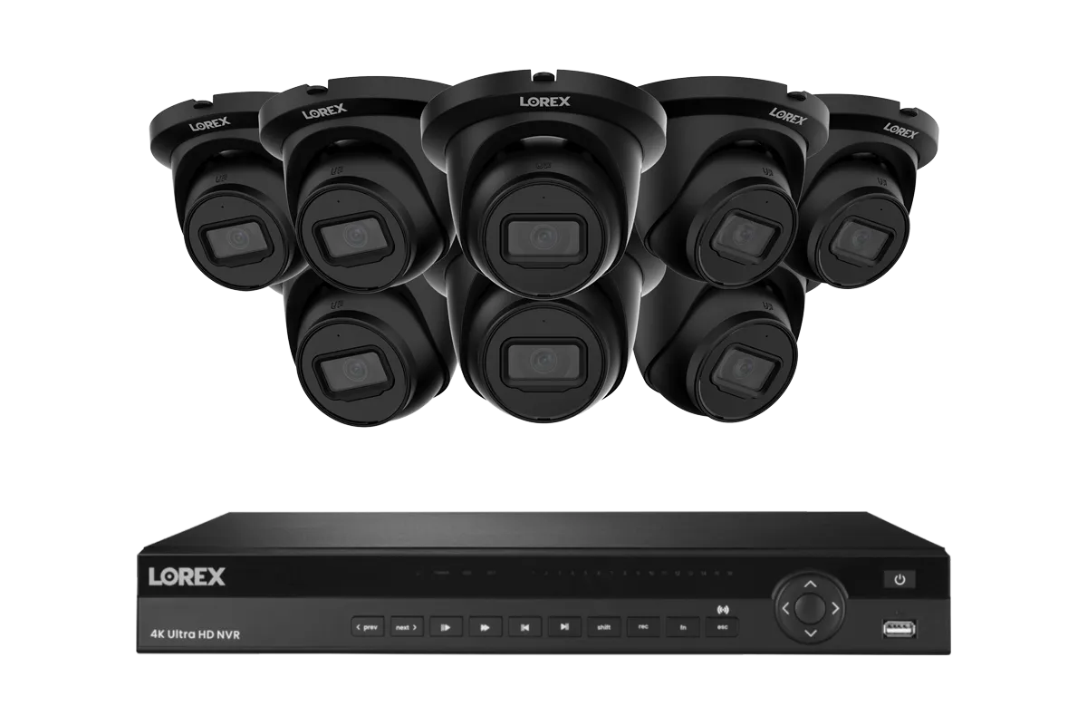 Lorex Elite Series NVR with A4 4MP (2K) IP Turret Cameras - 4K 16-Channel 4TB Wired System