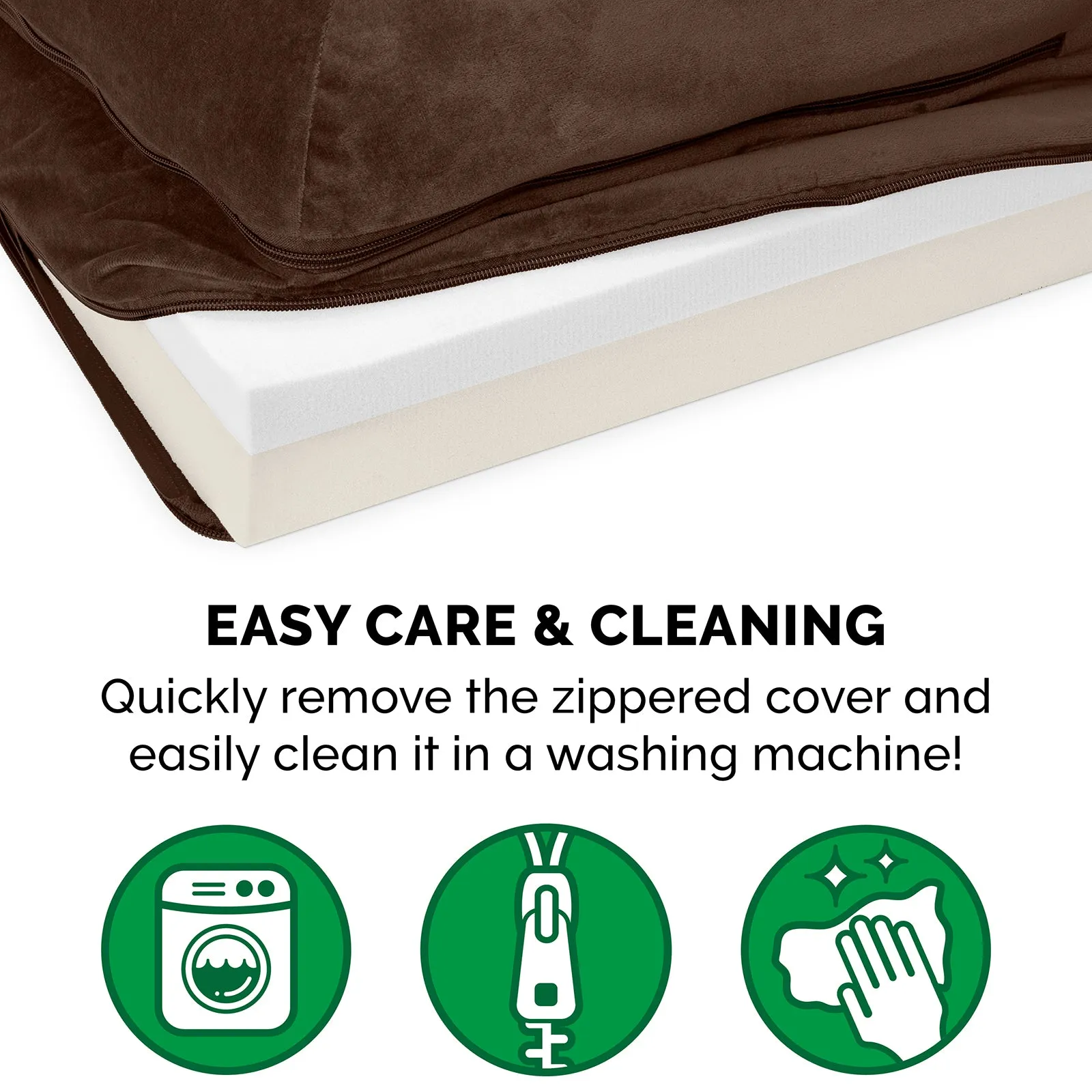 Memory Foam Plush & Velvet L-Shaped Lounge Sofa Pet Bed