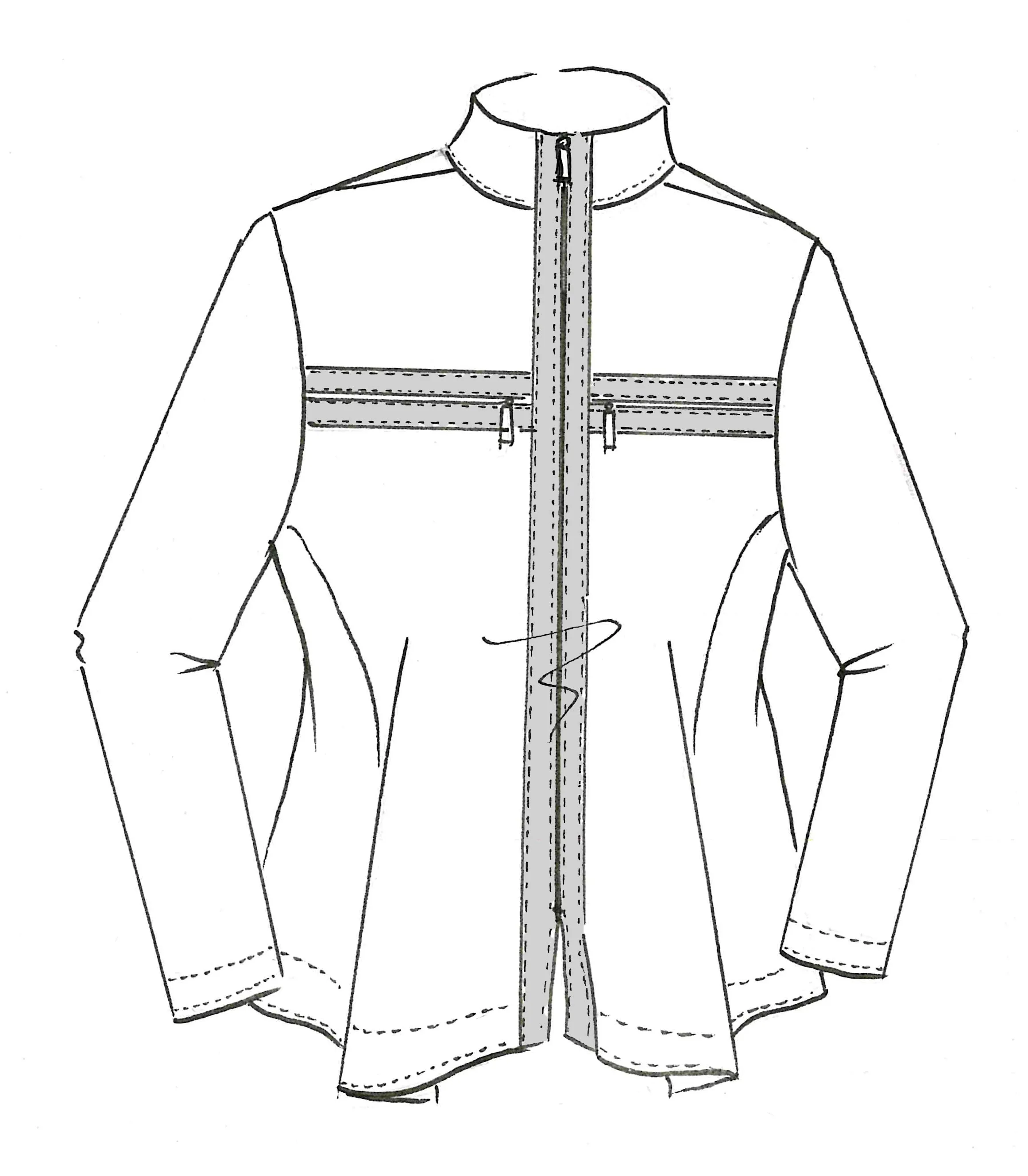 Paula Ryan Zip Trim Fit N Flare Jacket - Winter White