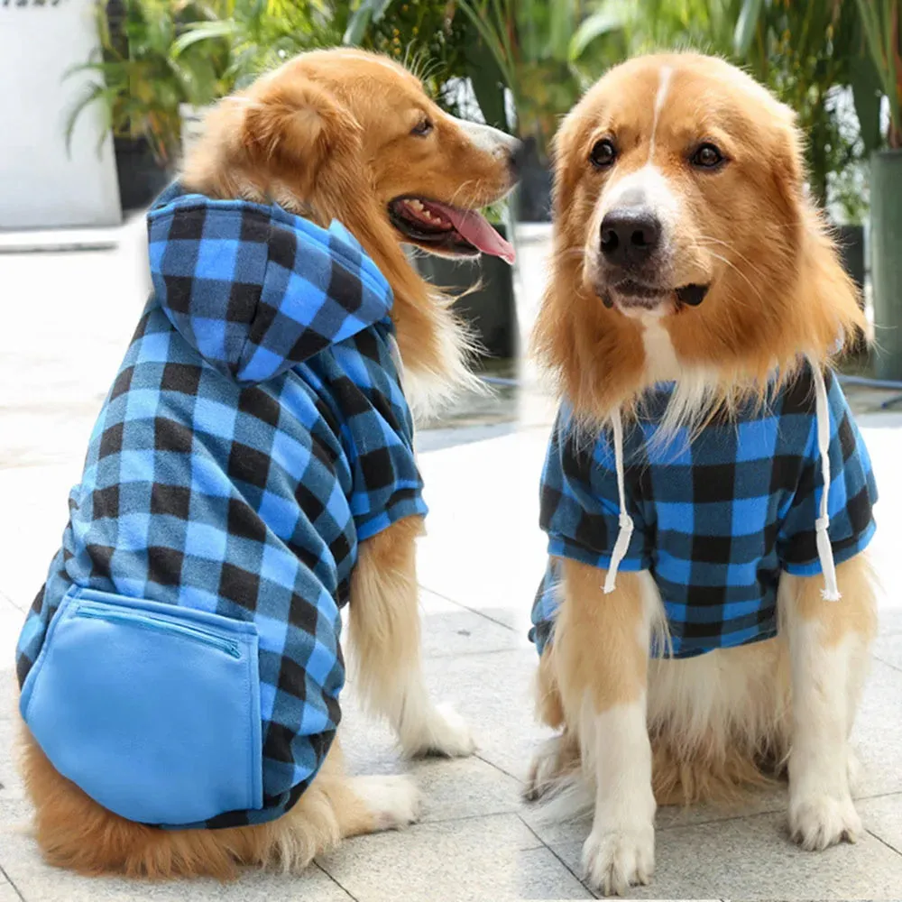 Plaid Perfection: Winter Warmth for Large Dogs - Stylish Pet Dog Coat for Labrador, Golden Retrievers, and Big Breeds