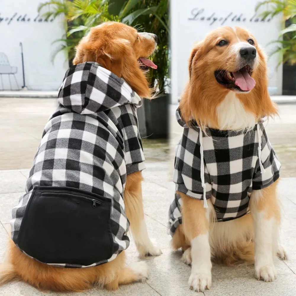 Plaid Perfection: Winter Warmth for Large Dogs - Stylish Pet Dog Coat for Labrador, Golden Retrievers, and Big Breeds