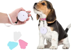 Retractable Dog Leash for Small and Medium Dogs up to 22lbs with 9.8ft Strong Nylon Tape, Hands Free, Portable and Lightweight Leash with Wrist Strap, One-Hand Brake, Tangle Free (White)