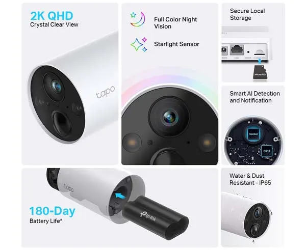 Smart Wire-Free Security Camera System, 2-Camera System