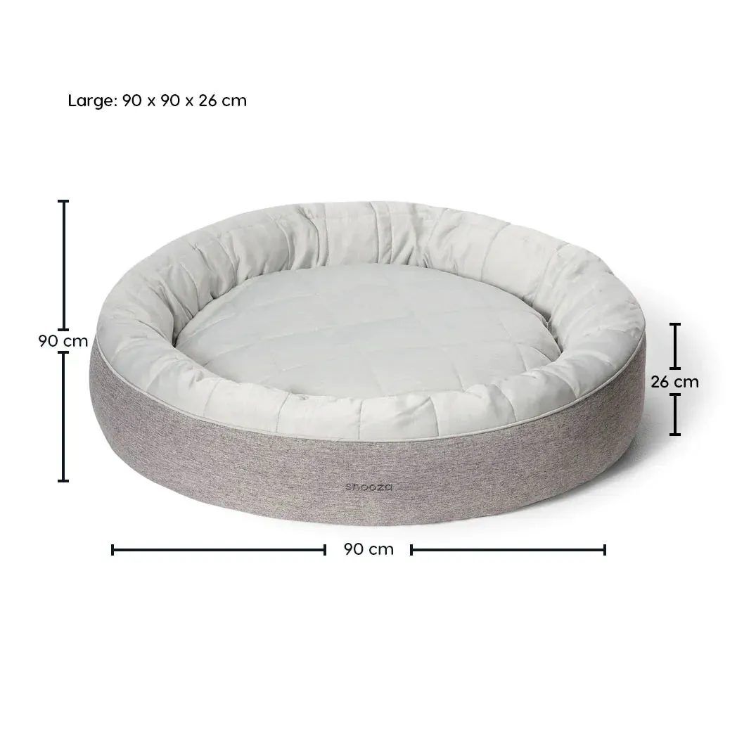 Snooza Cooling Cuddler Powder Grey Dog Bed Large^^^