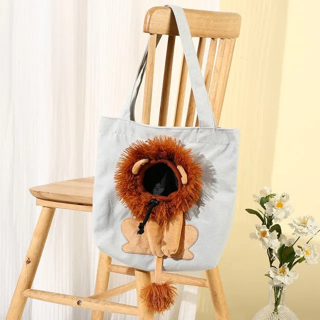Soft Breathable Lion Design Pet Carrier