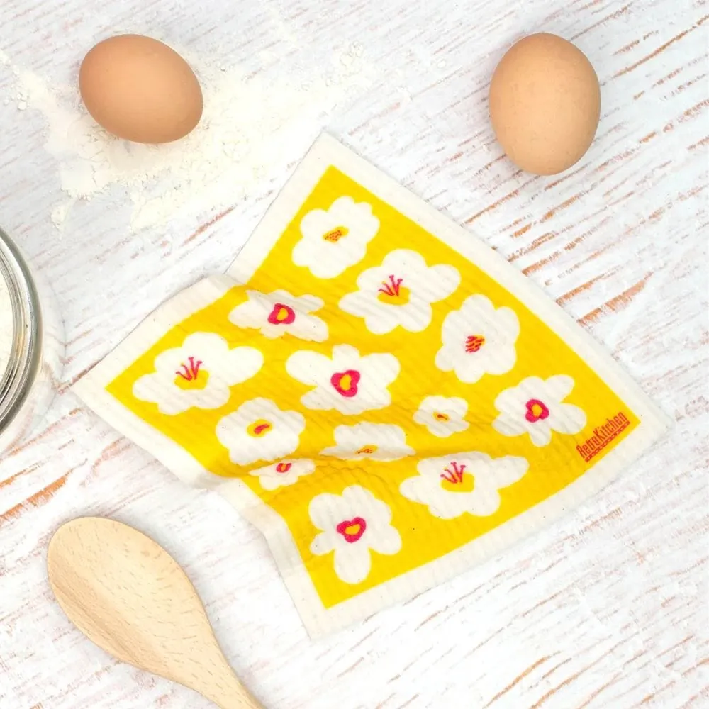 Swedish Dish Sponge Cloth - Retro Flowers