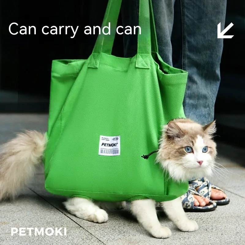 Windproof Breathable Waterproof Pet Canvas Cat Shoulder Carrier Bag